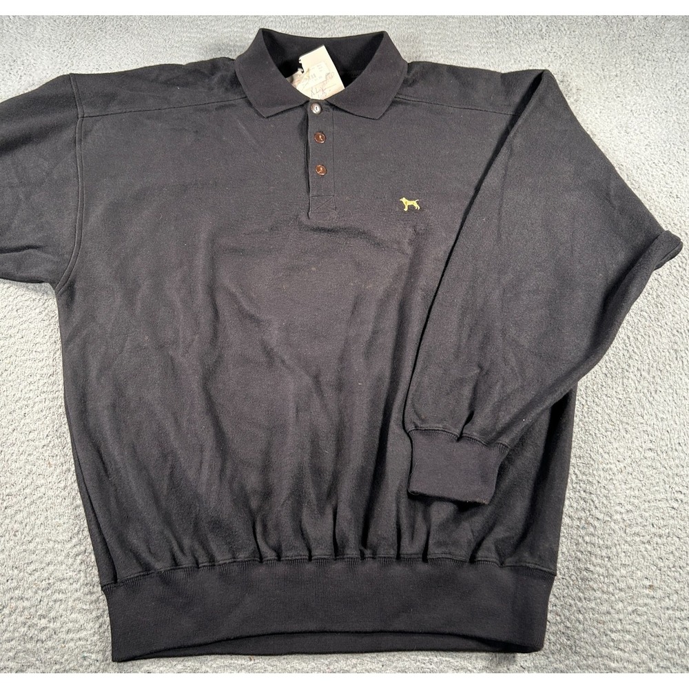 Vintage Cyrk Sweatshirt Men's XL Black Collared Oversized Sportswear Retro‎ Y2K